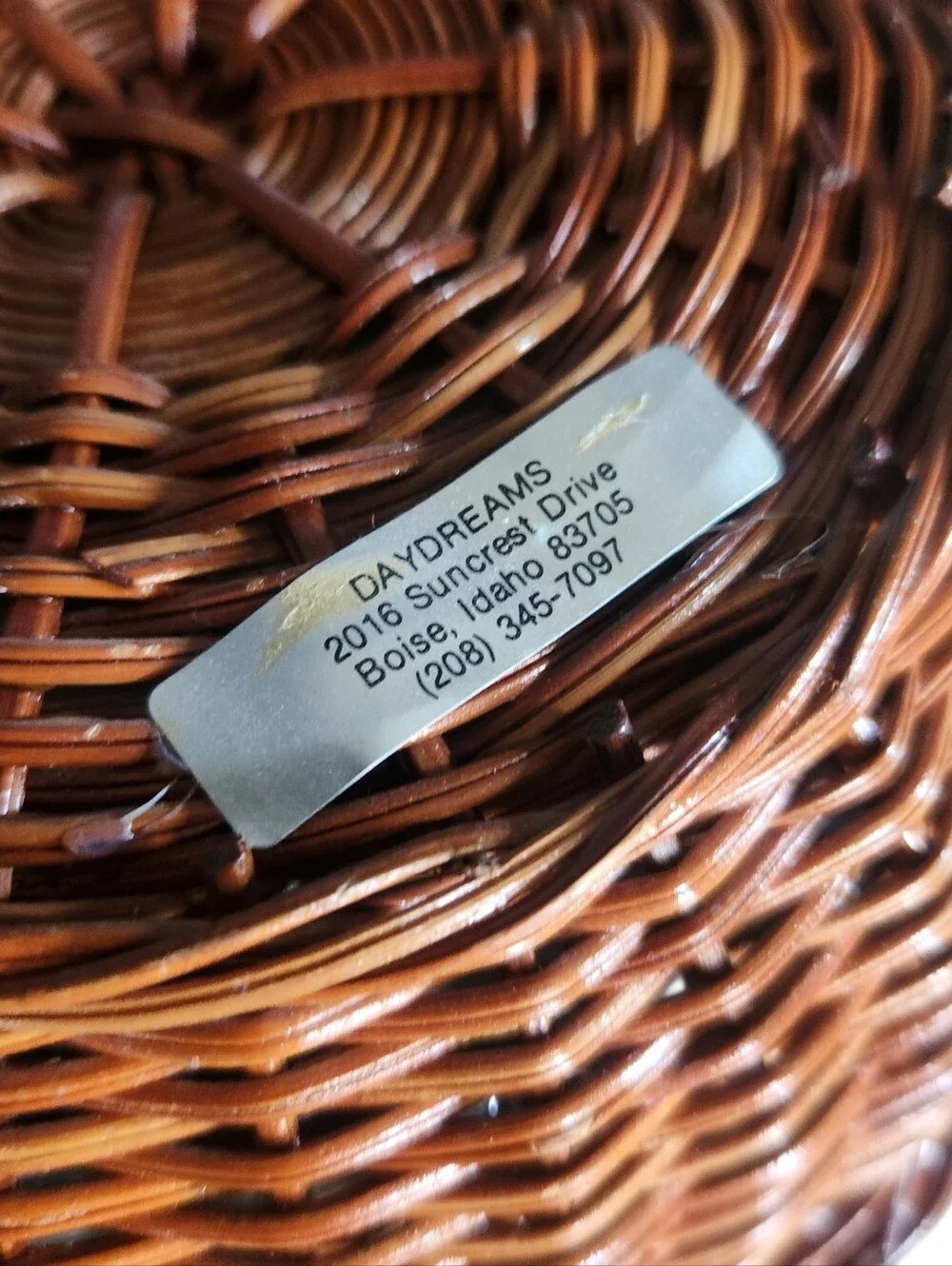 Cottagecore Goose Padded Wicker Basket Embroidered Country Charm